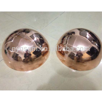 OEM all sizes pure copper semi sphere core hollow copper hemisphere brass half ball